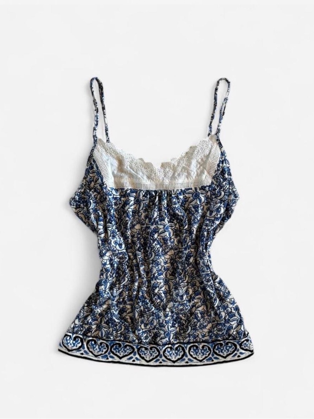 Y2K Juice Couture Floral Lace-Trim Cami Top